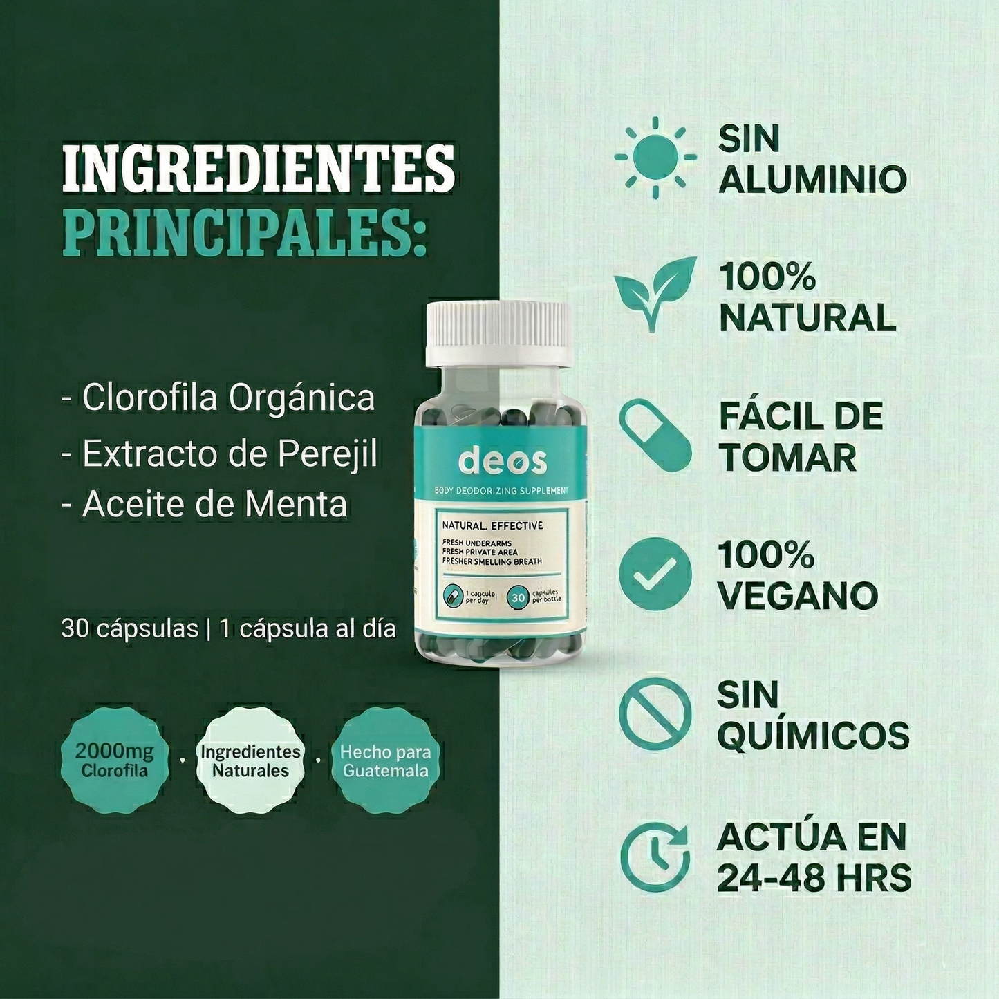 DEOS - El desodorante que por fin funciona... desde adentro. 🌿