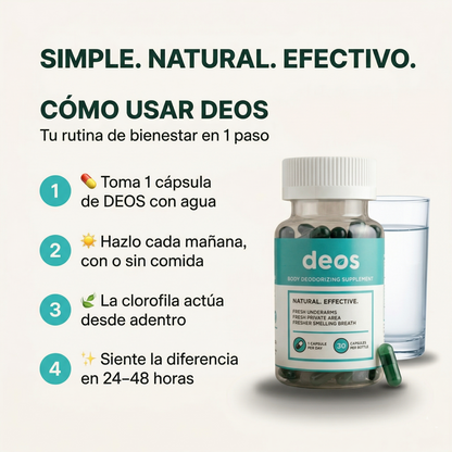 DEOS - El desodorante que por fin funciona... desde adentro. 🌿